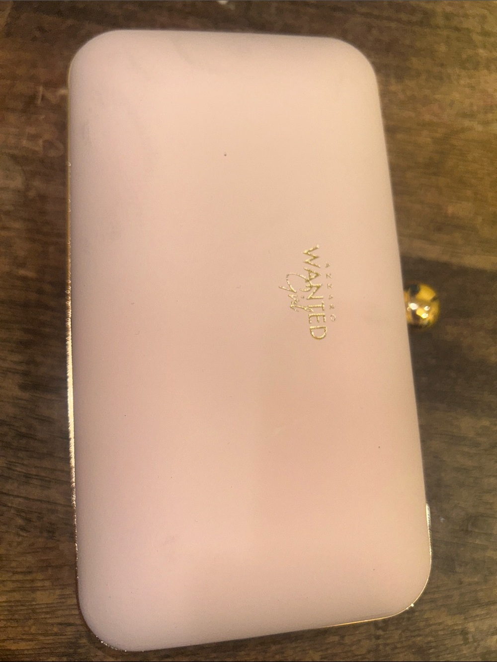 Ted Baker Pink 'Wanted' Leather Kiss-Lock Clutch